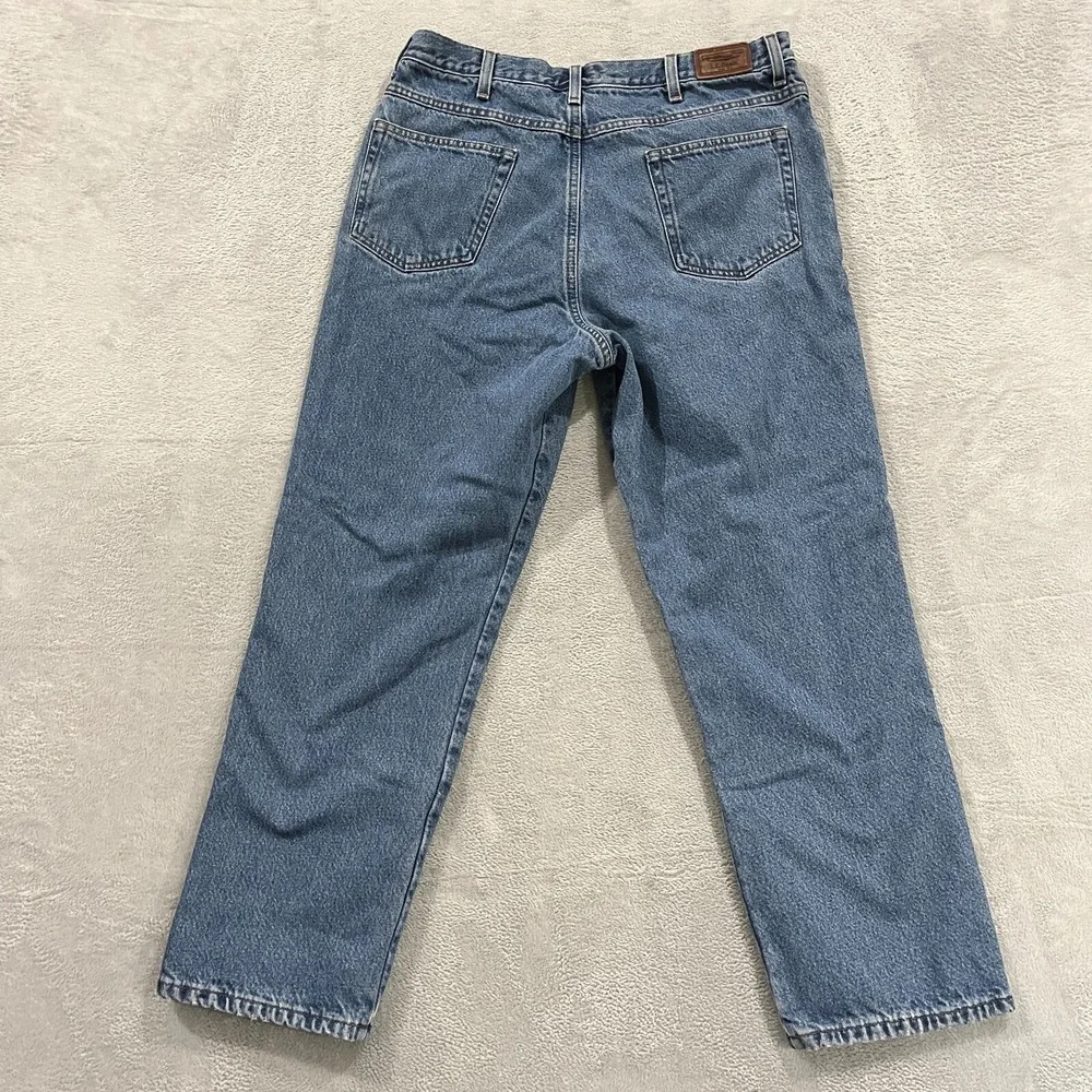 LL Bean Jeans Mens 34x30* Denim Blue Flannel Lined Classic‎ Fit Outdoor Y2K